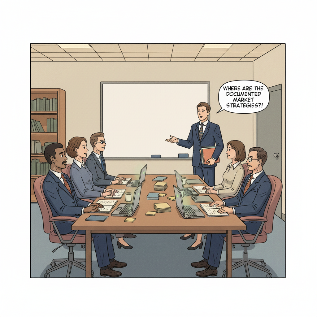 Loss of clarity as the founder’s absence leads to confusion among team members.