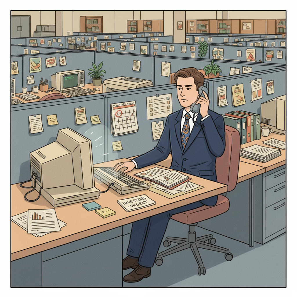 The sudden departure leads to an overwhelming workload with unanswered questions.