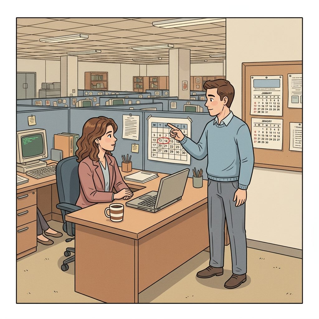 The date is known weeks in advance — the one advantage this transition has.