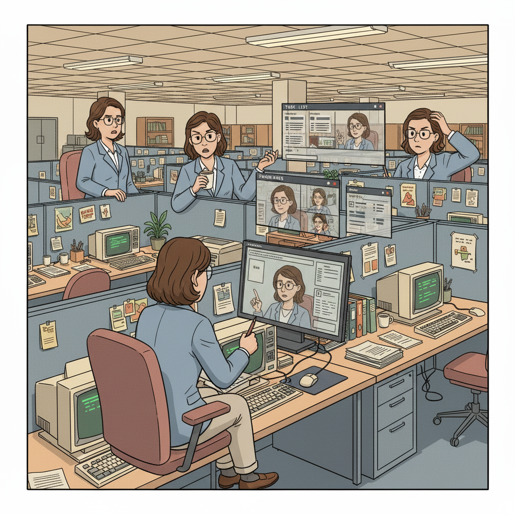 The sudden resignation leaves the manager grappling with next steps amidst looming deadlines.