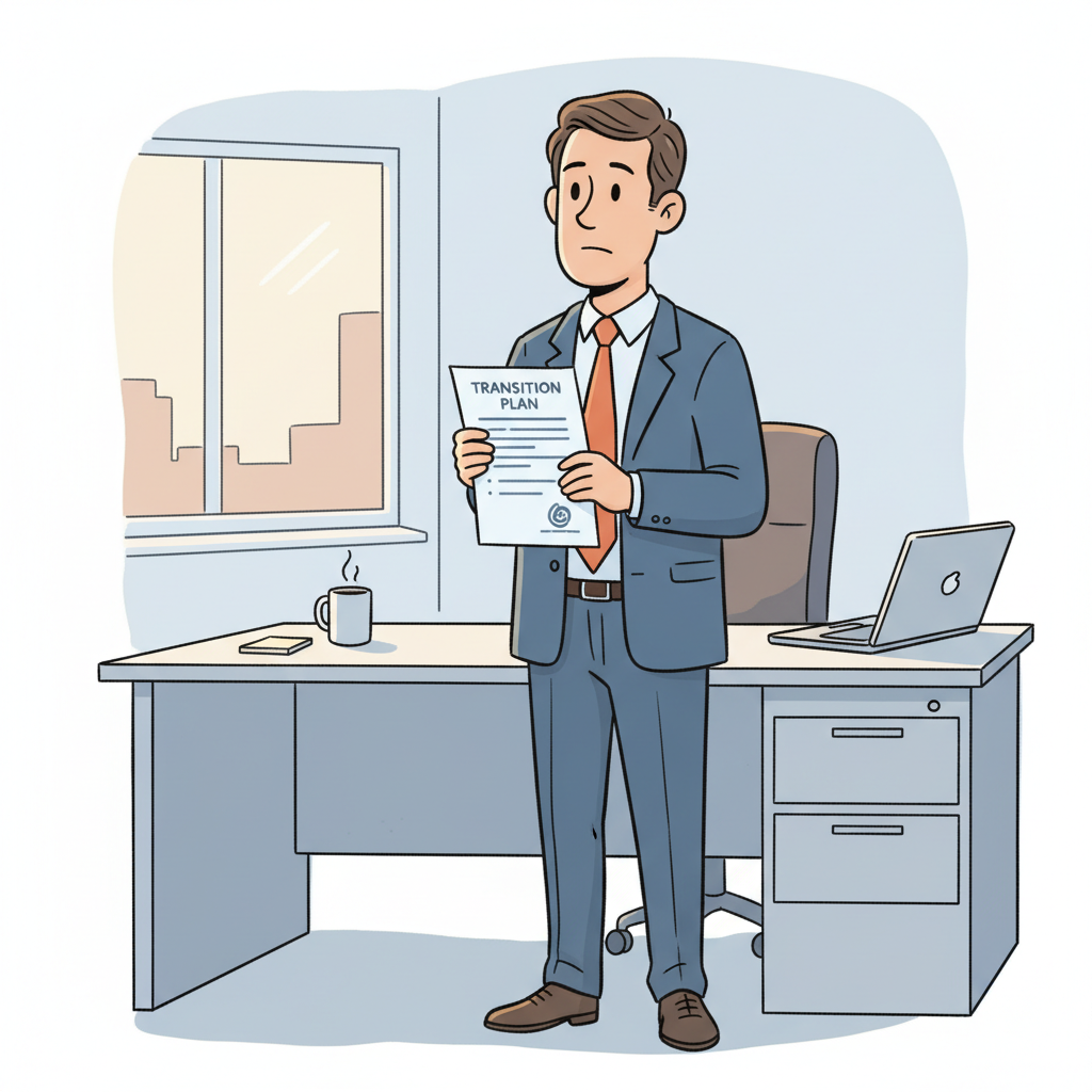 Monday morning, alone.