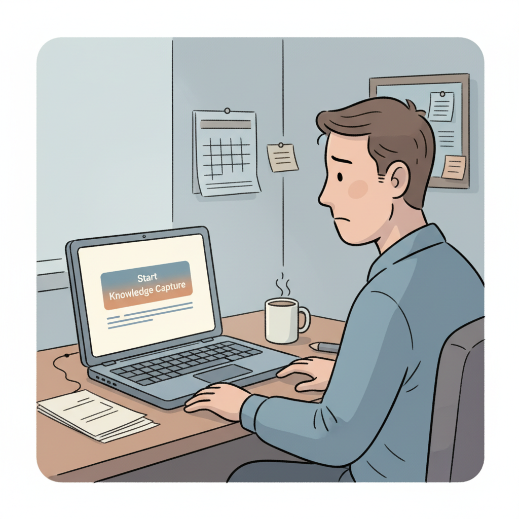 No blank pages. We set up structured sessions to pull out what really matters.